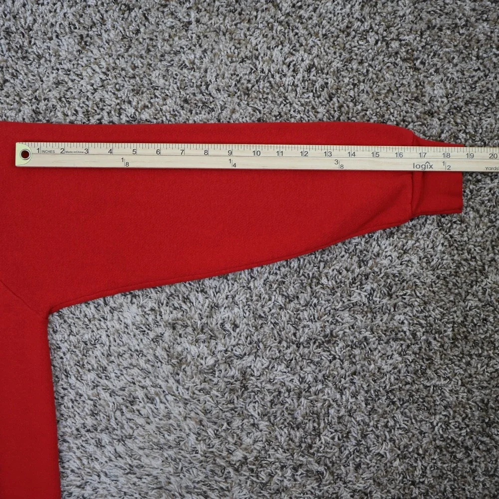 Vintage 80s Arkansas Razorbacks Sweatshirt Large Red Cotton Blend Raglan NCAA - Picture 13 of 14